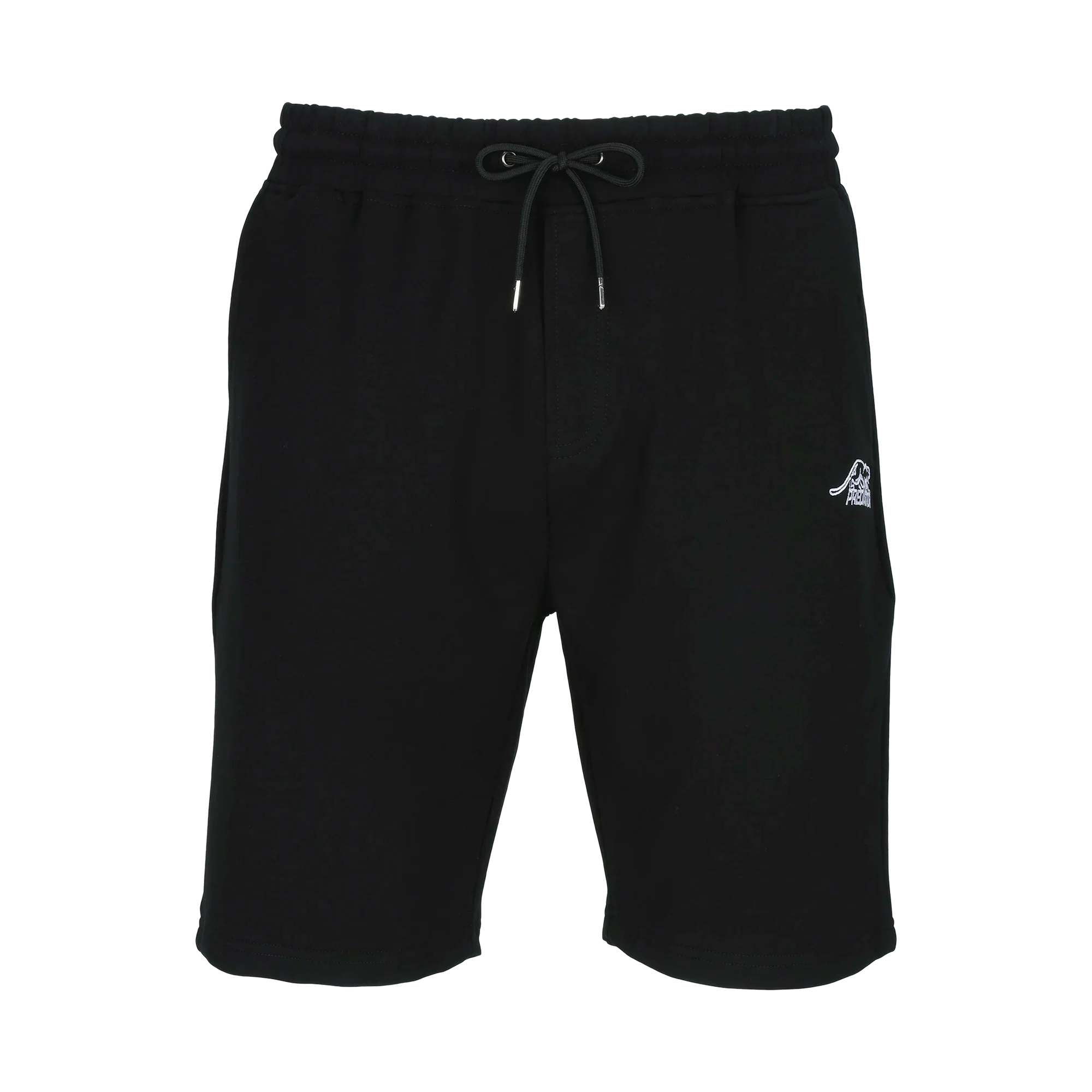 Black drawstring shorts with white Predator logo