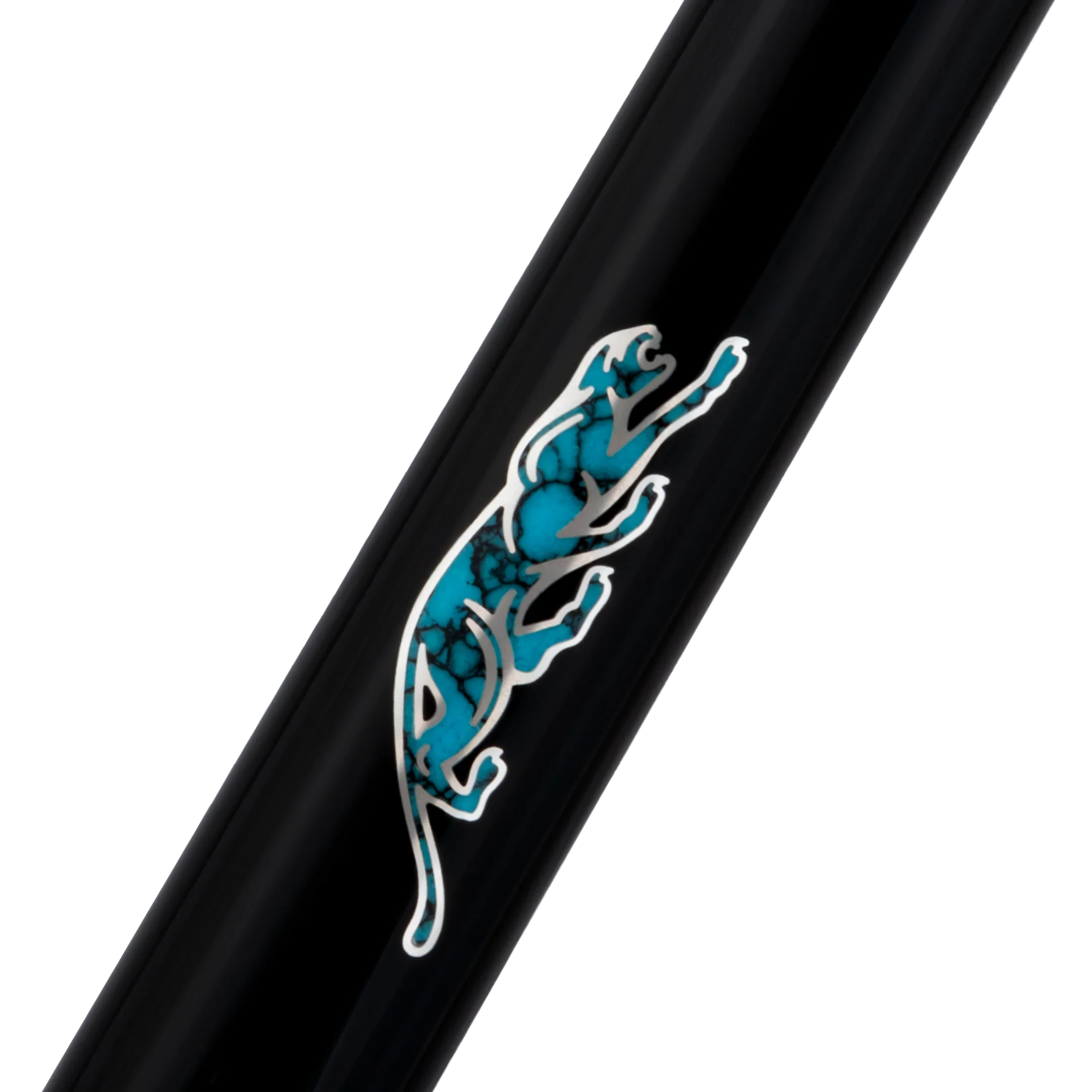 Black and Blue Virtuoso Carom Cue Forearm with Logo