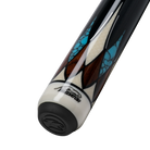 Cocobolo and Blue Virtuoso Carom Cue Butt with Logo