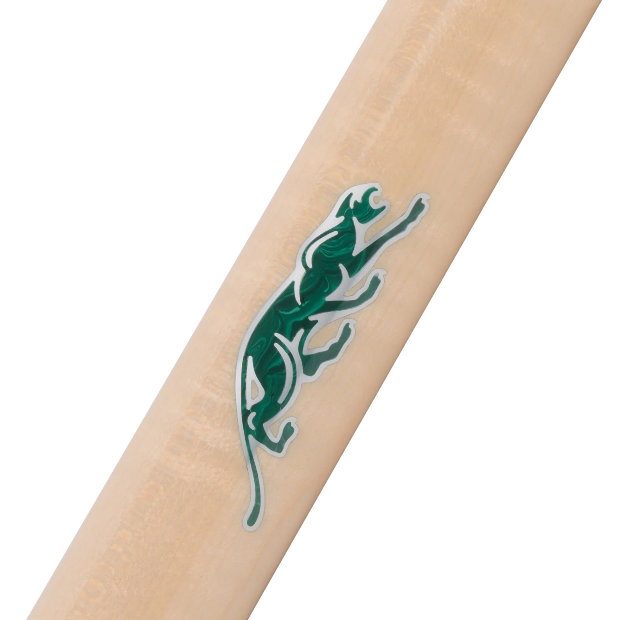 Carom Virtuoso Maple Green Malachite Cue Forearm with Logo