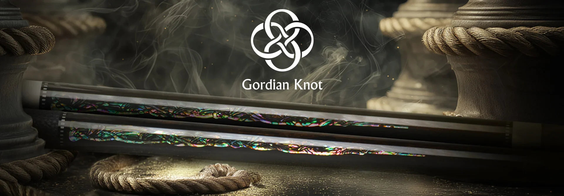 Gordian Knot Pool Cue Desktop Banner
