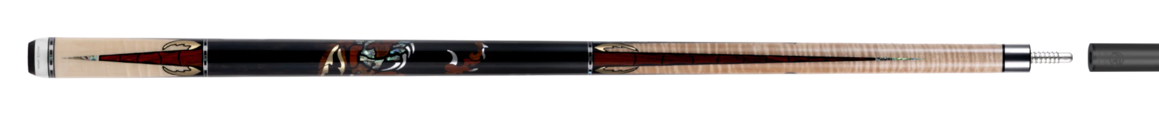 Limited Edition Scorpion Light Full Pool Cue Stick Paired with Carbon Fiber Shaft 