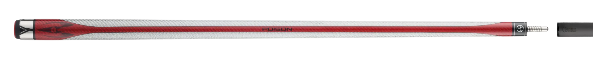 POISON Maelith grey and red Cue Stick Paired with Carbon Fiber Shaft 