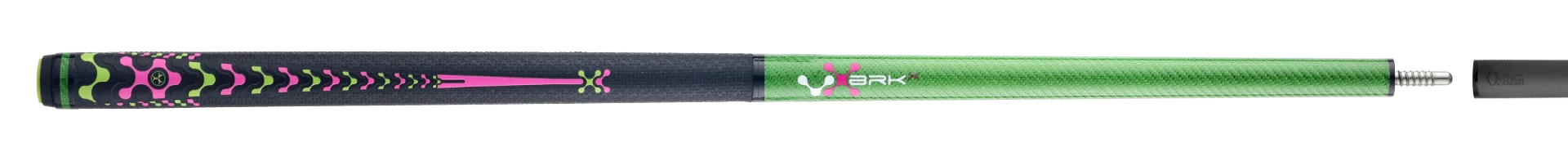 POISON BRKX green and pink butt Cue Stick Paired with Carbon Fiber Shaft 