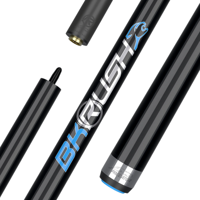 BKRush Break Cue Black No Wrap Logo