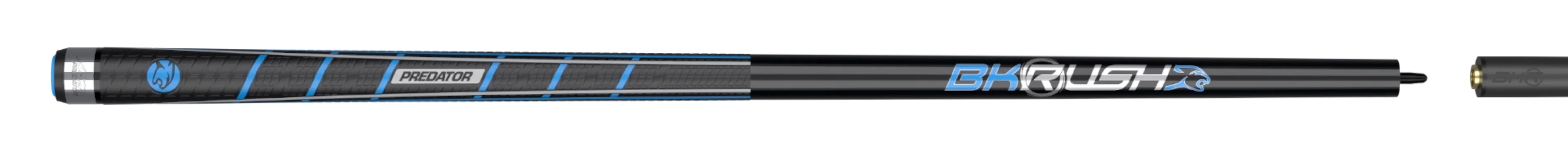BKRush Break Cue Black Sports Wrap Full Cue Stick Paired with Carbon Fiber Shaft 