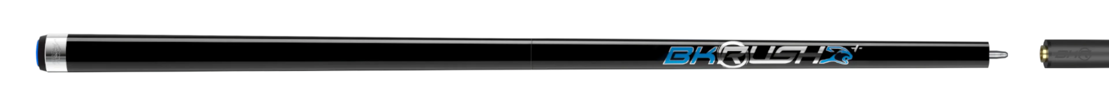 BK Rush+ Black No Wrap Jump/Break Full Cue Stick Paired with Carbon Fiber Shaft 