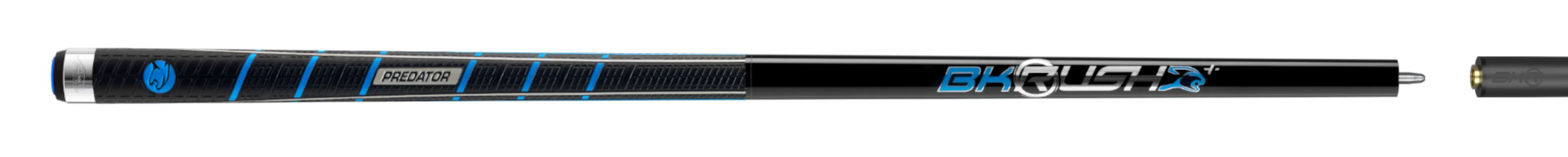 BK Rush+ Black Sport Wrap Jump/Break Full Cue Stick Paired with Carbon Fiber Shaft 