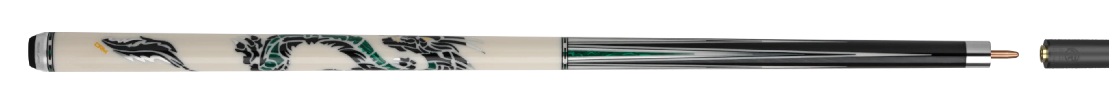 Limited Edition Green Dragon 1 Full Carom Cue Stick Paired with Carbon Fiber Shaft 