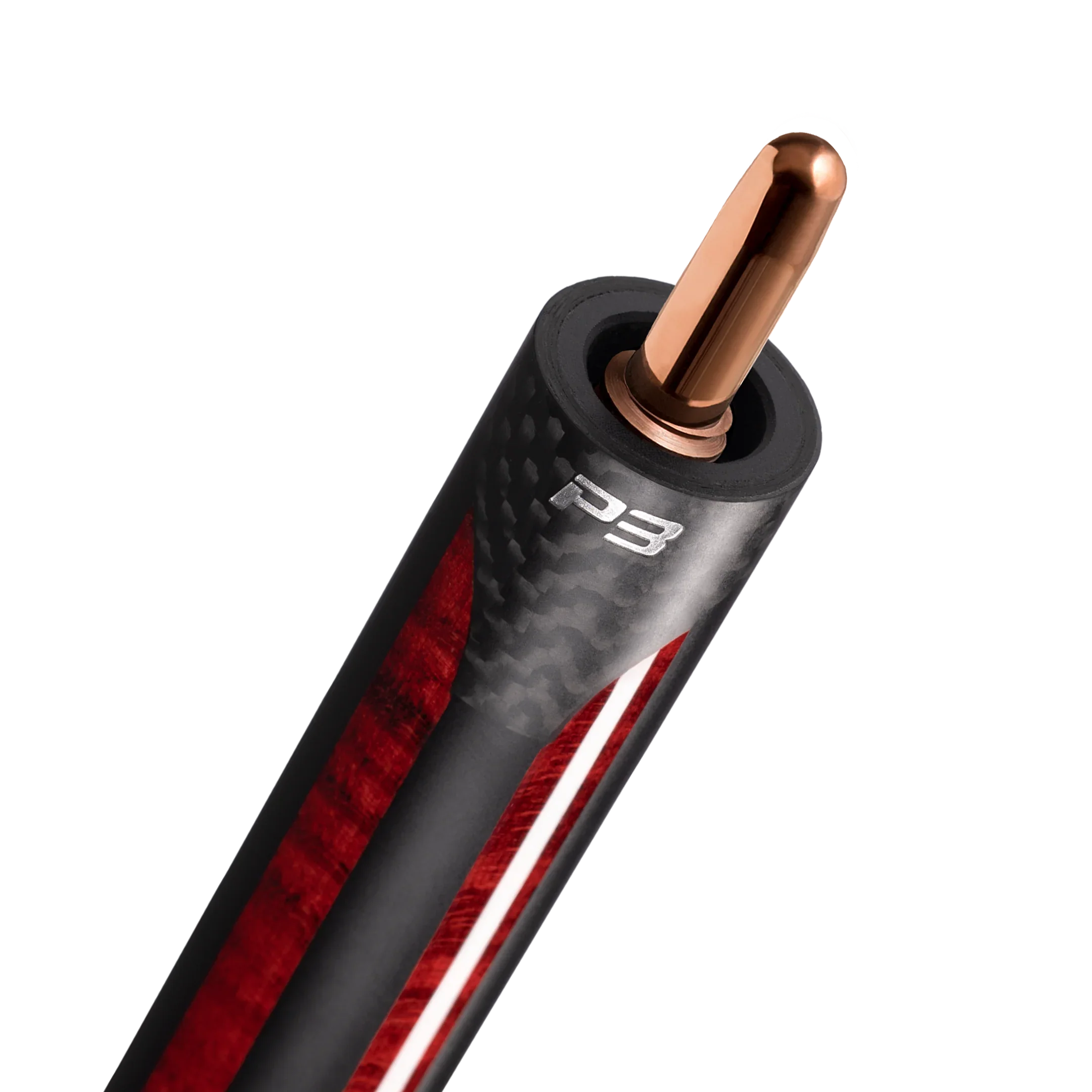 P3 carom cue burgundy carbon pin