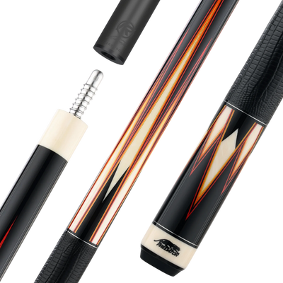 Limited Edition TS16 Pool Cue Red and Orange with Logo