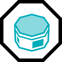 Blue chalk icon