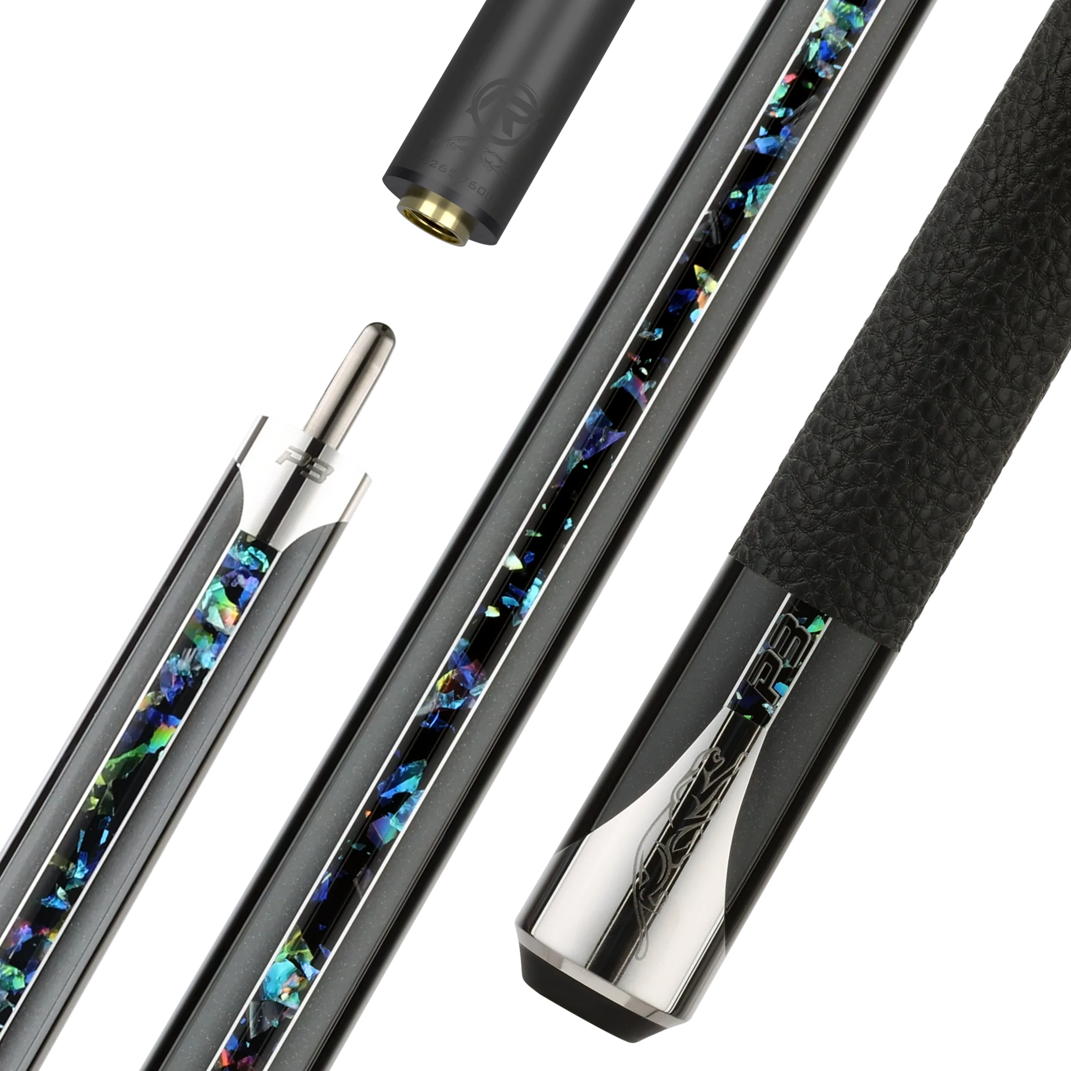 P3 Galaxy Professional Pool Cue Luxe Leather Wrap