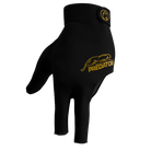 Black glove with yellow 'Predator' logo on a white background.