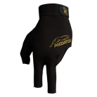 Black glove with gold 'Predator' logo on a white background.