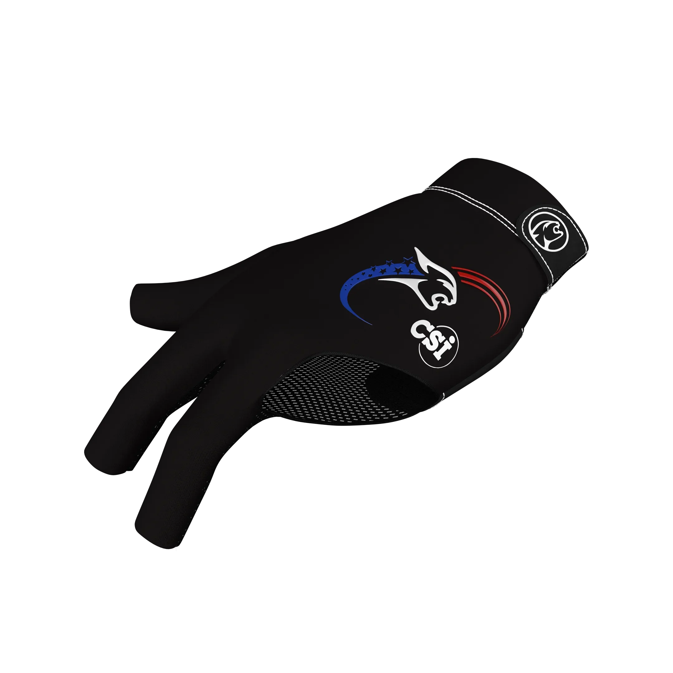 Black glove with a CSI logo