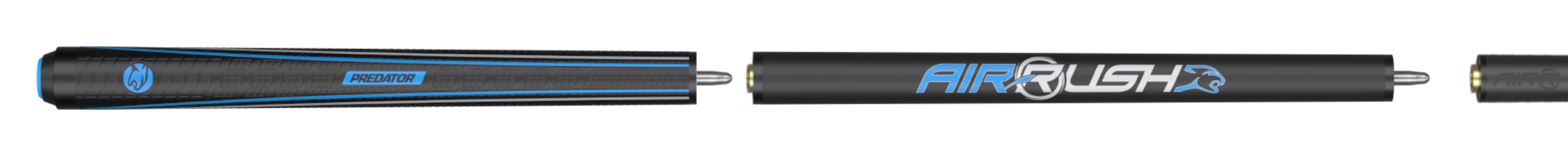 AirRush Jump Cue Black Sports Wrap Full Cue Stick Paired with Carbon Fiber Shaft 