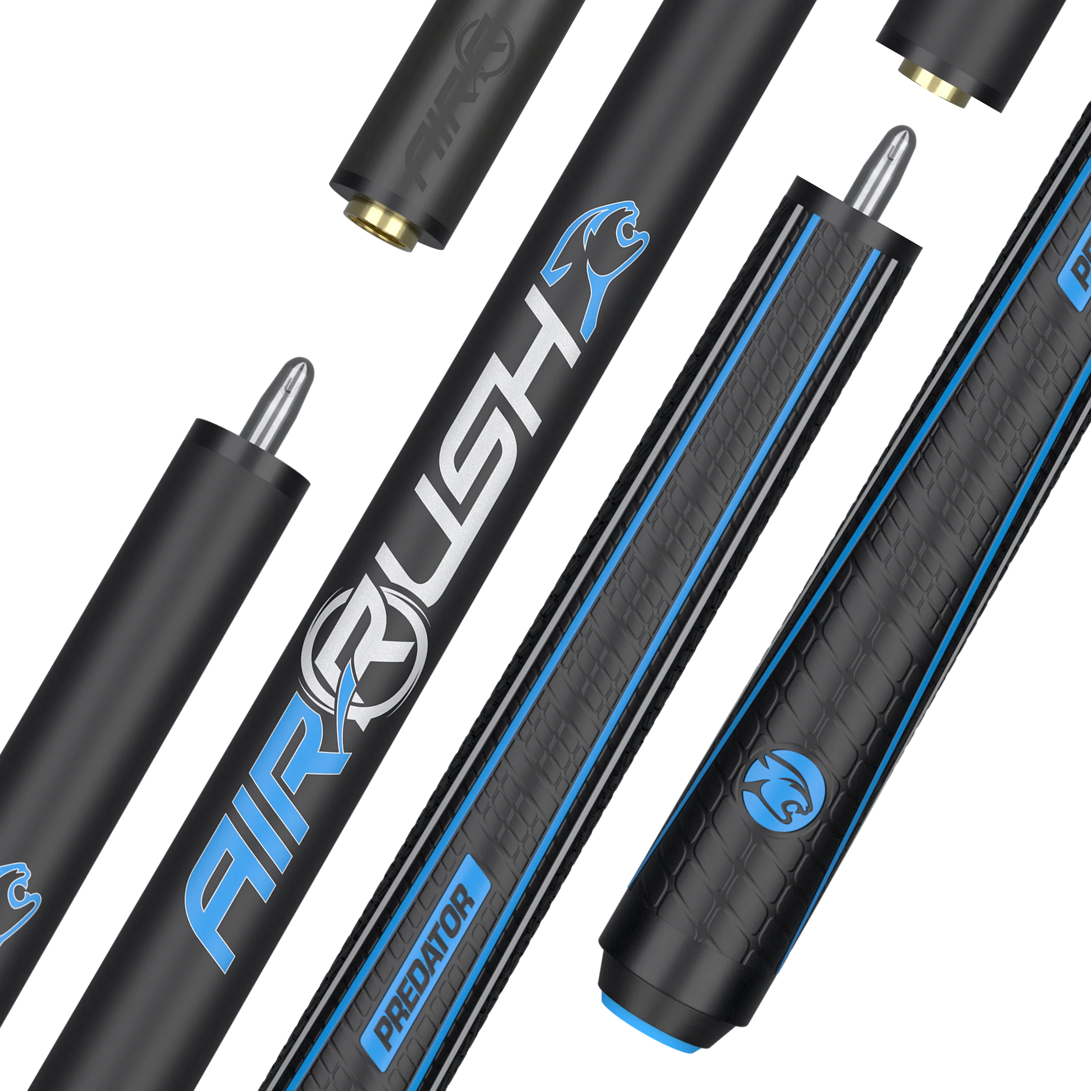 AirRush Jump Cue Black Sports Wrap Logo