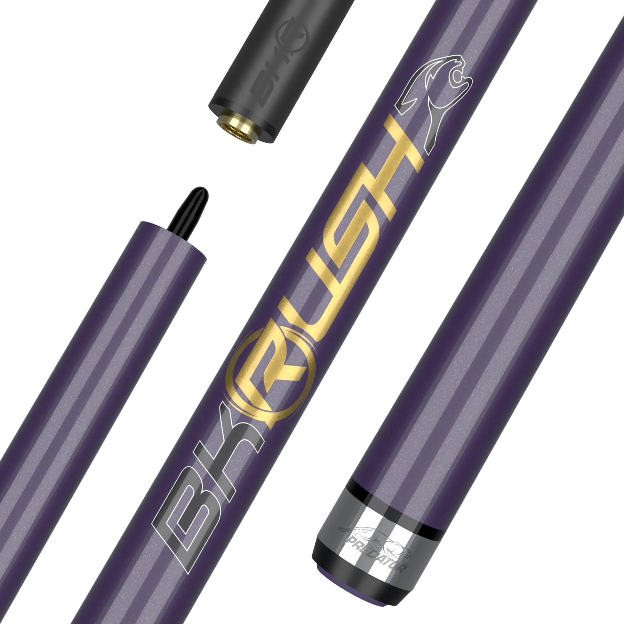 BK Rush Purple No Wrap Break Cue with Logo