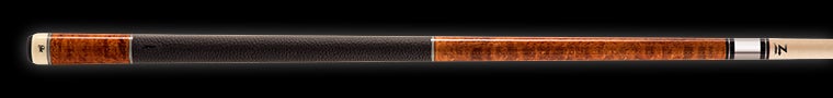 Brown wood pool cue with dark brown textured wrap