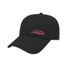 Black ball cap with pink embroidered panther