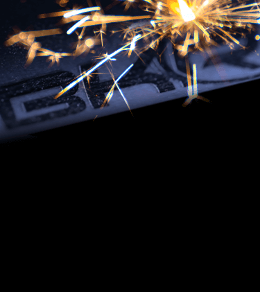 Mobile banner of close-up of a BKRush shaft with sparks flying