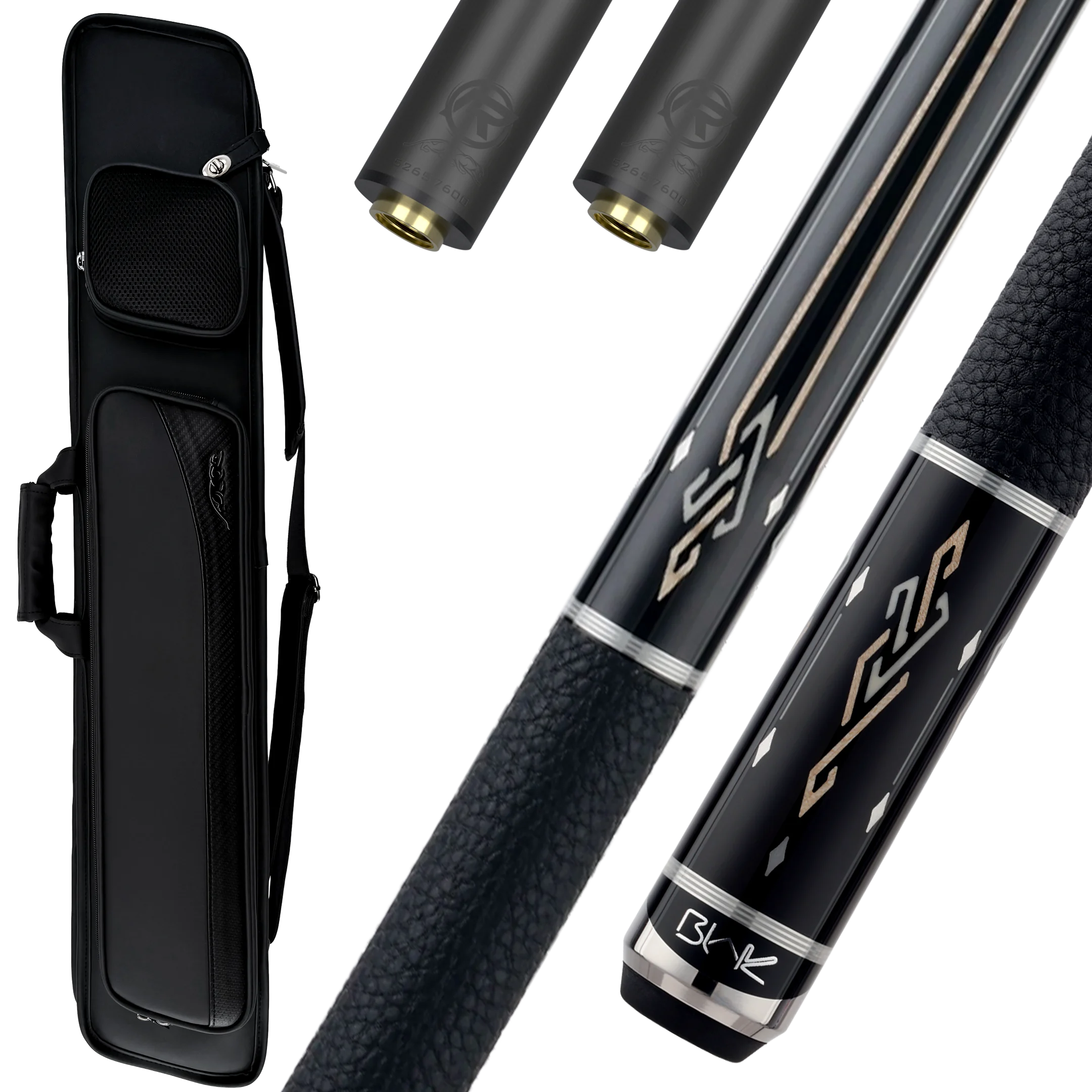 Blak5 1 Pool Cue, Extra REVO Shaft, and Pool Cue Case Bundle