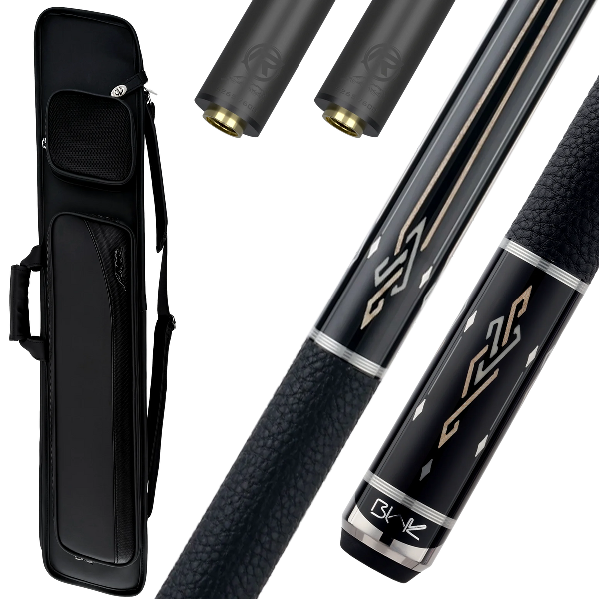 Blak5 1 Pool Cue, Extra REVO Shaft, and Pool Cue Case Bundle