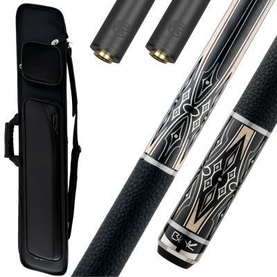 Blak5 5 Pool Cue, Extra REVO Shaft, and Pool Cue Case Bundle