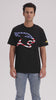 Video of a man wearing black t-shirt of predator USA logo