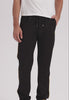 Video of a man wearing black pants with yellow stripe