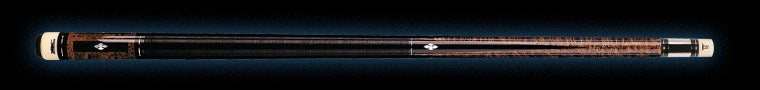 Dark brown and black retired pool cue