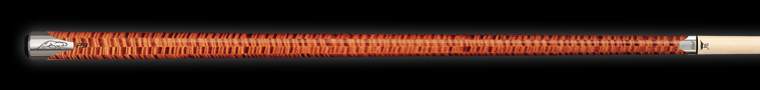 Brown patterned wood pool cue