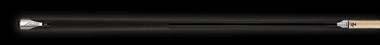 Black pool cue with glossy black stripe