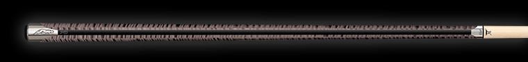 Dark brown patterned wood pool cue