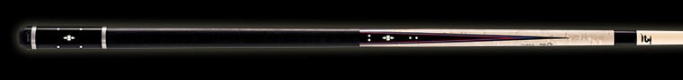 Black and brown retired pool cue